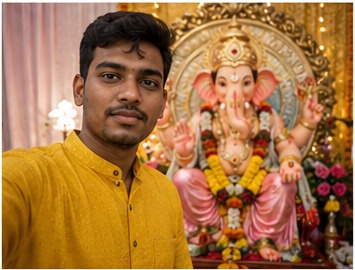 Amit Shinde with Bappa