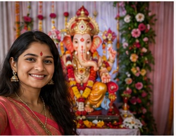 Neha Kulkarni with Bappa