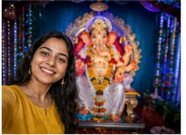 Mansi Chaudhari with Bappa